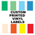 Custom printed vinyl labels Custom printed vinyl labels