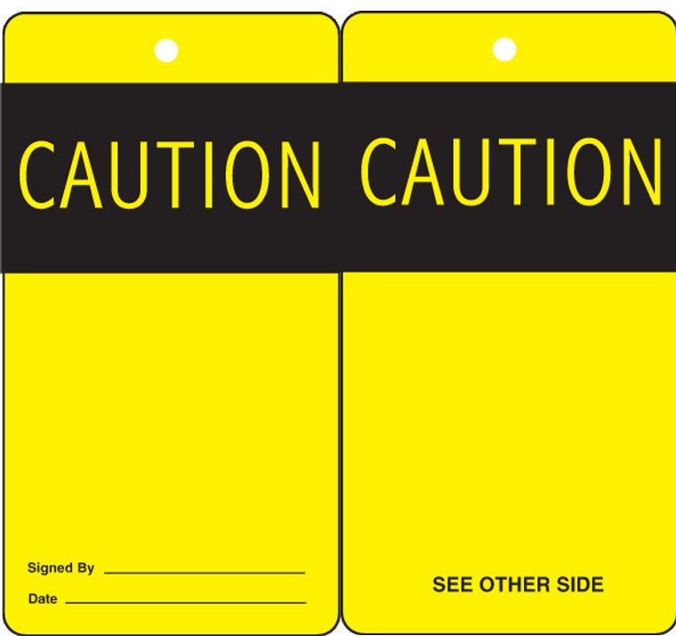 Caution OSHA Safety Tag