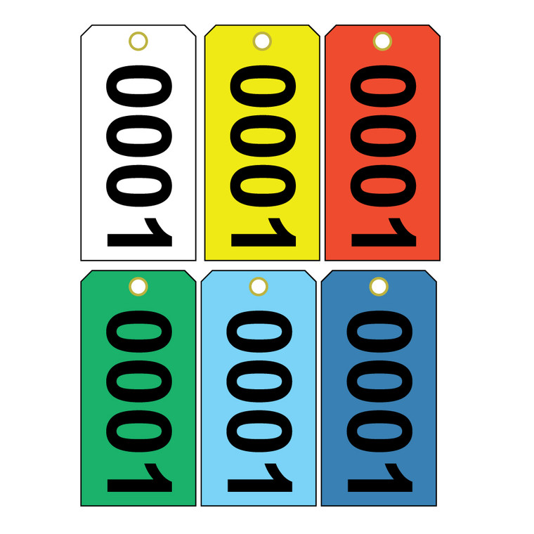 Large Sequentially Numbered Tags (500 per pack)