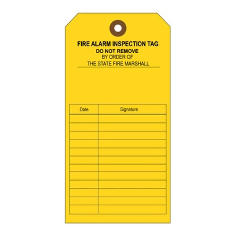 Alarm Record Inspection Record custom printed tag