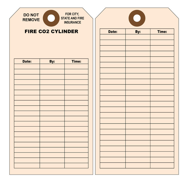 Fire CO2 Cylinder Inspection  Tag