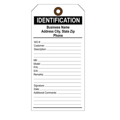 Custom FAA Aircraft Part Inspection Tags