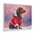 Winter Dachshund – Festive Dog Art on Canvas