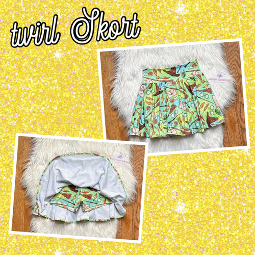 Berry Sweet Summer Twirl Skort