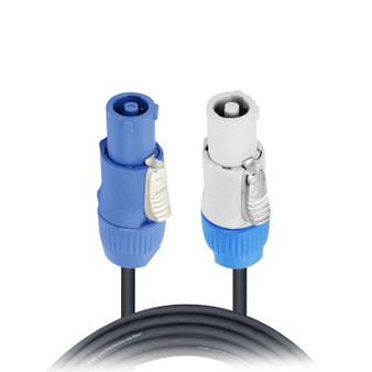 ProX XC-PWC14-25 25 ft powercon cable grey to blue locking stage power cable 14 AWG