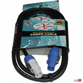 XC-PWC14-06 6 Ft. 14 AWG High Performance Link Grey Male to Blue Male for powerCon compatible devices