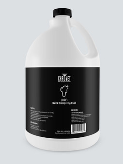 Chauvet DJ QDF Quick Dissipating Fog Fluid 1 Gallon — water-based fog fluid for Geyser foggers, produces thick fog that dissipates quickly, non-toxic and residue-free.