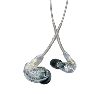 Shure SE215-CL in-ear monitors — clear sound isolating earphones with dynamic drivers and detachable MMCX cable