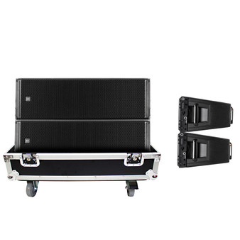 ProX X-RCF-HDL20ALAX2W Dual Flight-Road Case for 2 RCF HDL 20-A Line Array Speakers W-Wheels