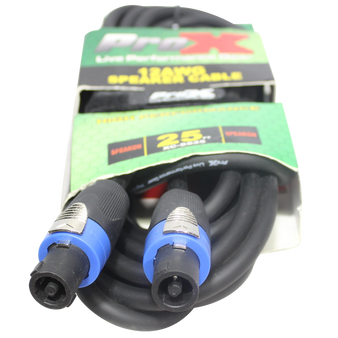 ProX XC-SS25 SpeakOn cable — 25 ft 12AWG speaker cable for professional PA and live sound systems
