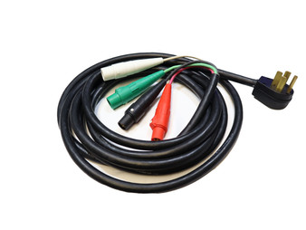 AUVI 25-foot #8 AWG CamLock power cable with 200A CamLock plugs