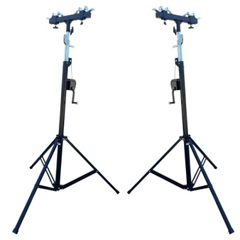 AUVI AT-014 Medium Duty Lighting Crank Stand with T-Bar — professional crank-operated stand for stage lighting and truss systems