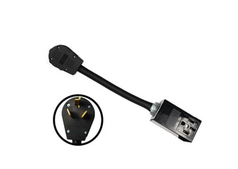 Power Cord Adapter 4-prong to 3 Pin 10-50P L-Shape by AUVI