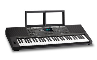 Alesis Harmony 61 Pro 61-Key Portable Keyboard — touch-sensitive keys, 580 sounds, 177 demo songs, 180 rhythms, 30W stereo speakers, backlit LCD display, and DJ-style Mix Mode.