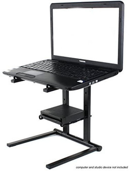 AxcessAbles Portable DJ Laptop Stand — aircraft-grade aluminum folding laptop stand for DJs and live performance setups