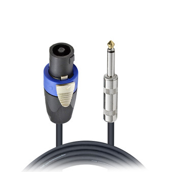 ProX XC-SQ50 50 ft 12 AWG Speak Twist to 1/4 inch TS professional speaker cable.