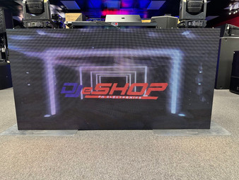 AUVI Products LED Screen DJ Booth Facade — modular LED video wall DJ booth with aluminum frame and truss system