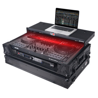 this case combines rugged construction, mobility, and performance-ready features like a sliding laptop shelf, 1U rack space, wheels, and LED accents.