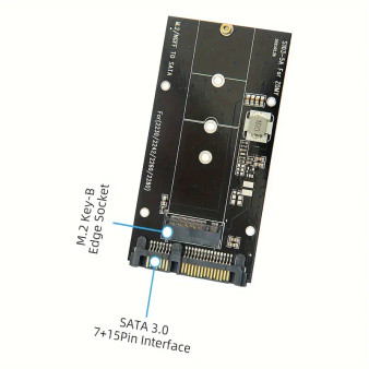 M.2 NGFF SATA to 2.5 inch SATA Adapter Card B+M Key 2242 2260 NGFF SSD Case to 2.5 SATA 6Gbps for Win 11/10/8/ 7/ XP Mac