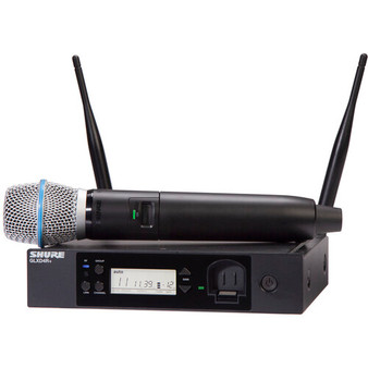 Shure GLXD24R+ Dual-Band Wireless Vocal Rack System with BETA 87A Microphone