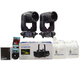 AUVI AURA 15RX BEAM MULTICOLOR LED Ring(2) Plus Fog Machine Package(1)