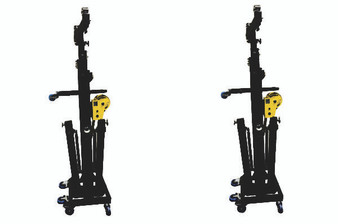 AUVI AT-06 extra heavy duty crank tower set of 2 lifting truss and stage lighting up to 20 ft with 500 lb capacity.