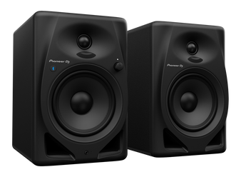 Pioneer DJ DM-50D-BT-W 5 inch powered studio monitors with Bluetooth — black active speaker pair