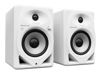 Pioneer DJ DM-50D-BT-W 5 inch powered studio monitors with Bluetooth — white active speaker pair