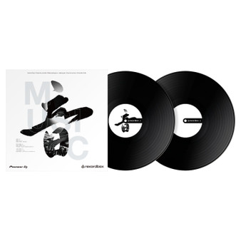 Pioneer RB-VD2-K rekordbox Control Vinyl Double Pack Black — 12-inch vinyl pair for low-latency scratching and mixing with rekordbox dj
