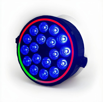 AUVI PAR LED RGBW Light — 18x12W wash light with RGB LED ring for stage and DJ lighting