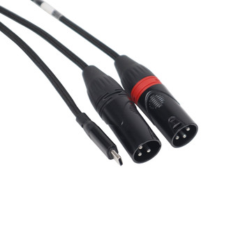 ProX 6FT USB-C to Dual 1/4" TS Cable — professional audio breakout cable for connecting USB-C devices to dual 1/4 inch TS inputs
