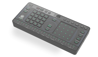 Chordcat Groovebox Front View — compact, portable music production groovebox with flat design, XY pad, 8-track workspace, and 16-step sequencing for chords, patterns, and melodies.