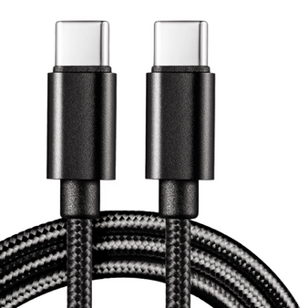 Braided USB type C charging cable — durable 6 foot USB-C to USB-C data and charging cable