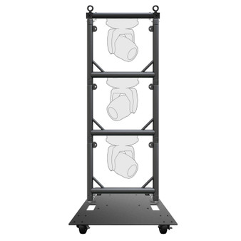 AUVI Truss Modular Lighting Quick Grid for Moving Heads in Black Trio Package
