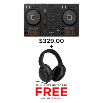 Pioneer DJ DDJ-FLX4 2-Deck Rekordbox and Serato DJ Controller and FREE Headphones