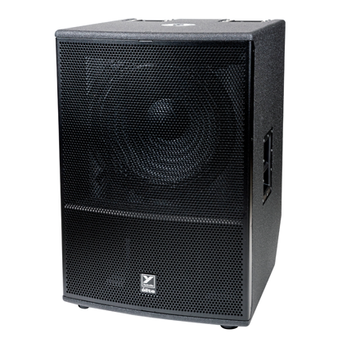 Yorkville ES18P powered subwoofer — 18 inch rear horn-loaded pro audio sub for live sound