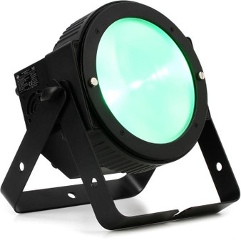 ADJ Dotz Par 100 COB LED Par Can angled view showing 100W RGB COB lens ADJ Dotz Par 100 COB LED Par Can angled view showing 100W RGB COB lens