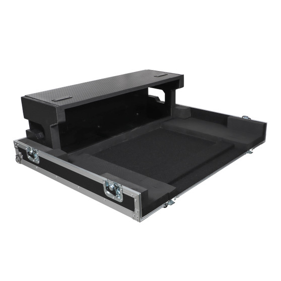 ProX XS-MIDM32DHW Midas M32 Live Mixer Flight Case — ATA-style heavy-duty road case with high-density foam interior, doghouse storage, designed for secure transport of M32 mixers.