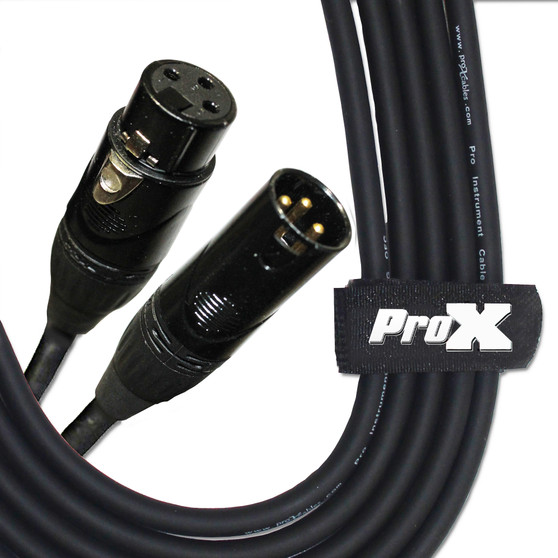 ProX XC-MIC25 25 Ft. Balanced XLR-F to XLR-M High Performance Microphone Cable