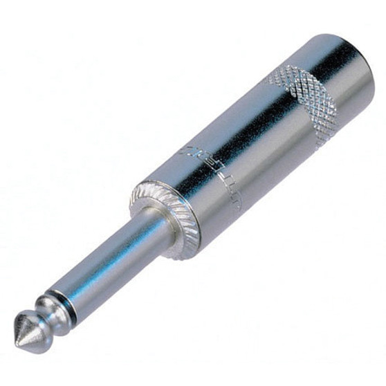 Neutrik REAN NYS224 Mono 2-Pole 1/4" Phone Plug (Die-Cast Handle, Nickel-Plated Contacts)