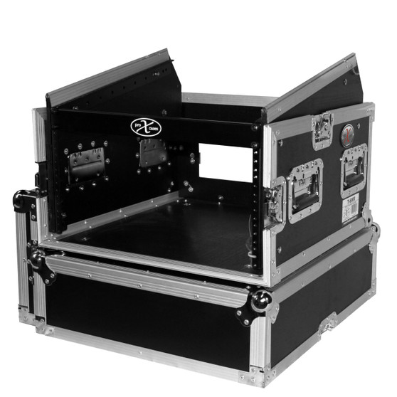 6U Rack x 10U Top Mixer DJ Combo Flight Case