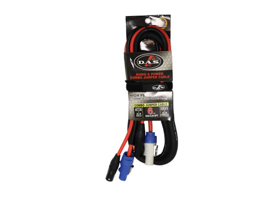 DAS CJC-6FT Combo Cable — 6ft power and audio jumper cable for DAS powered speakers