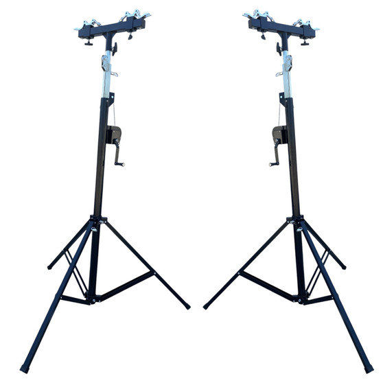 AUVI AT-014 Medium Duty Lighting Crank Stand with T-Bar — professional crank-operated stand for stage lighting and truss systems