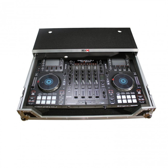 ProX XS-MCX8000WLT Flight Case for DENON MCX8000 Digital Controller W-Wheels and Laptop Shelf