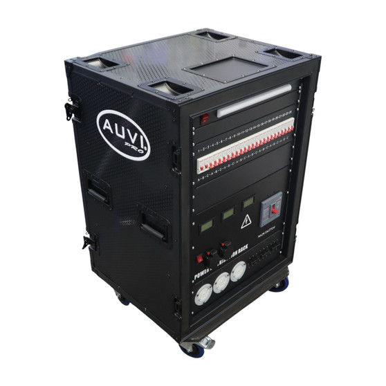 AUVI PROD AV-CC250 250A professional power distribution center with rugged flight case.