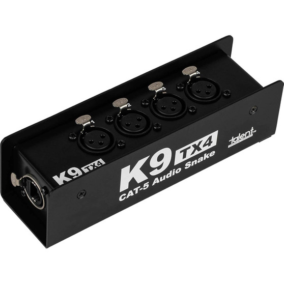 Talent K9-Mini TX4 CAT5 snake box — XLR and DMX signal extender