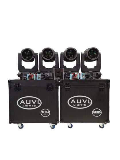 AUVI AURA 15RX BEAM MULTICOLOR LED Ring (4) WITH CASES Package Deal