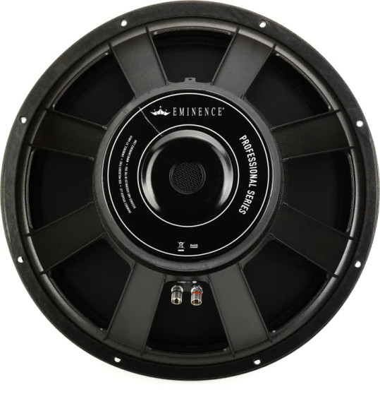 Eminence Sigma Pro 18A-2 18-inch 8-ohm professional woofer — 650W RMS, paper cone, steel basket, ferrite magnet, 3-inch voice coil, vented enclosure optimized.
