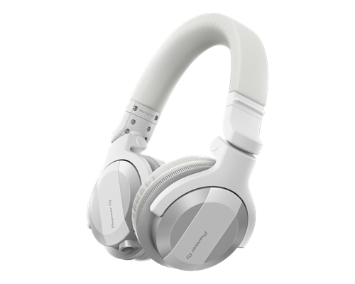 Pioneer DJ HDJ-CUE1BT-W White Bluetooth DJ Headphones — closed-back on-ear wireless and wired headphones with 40mm drivers and swivel earcups.