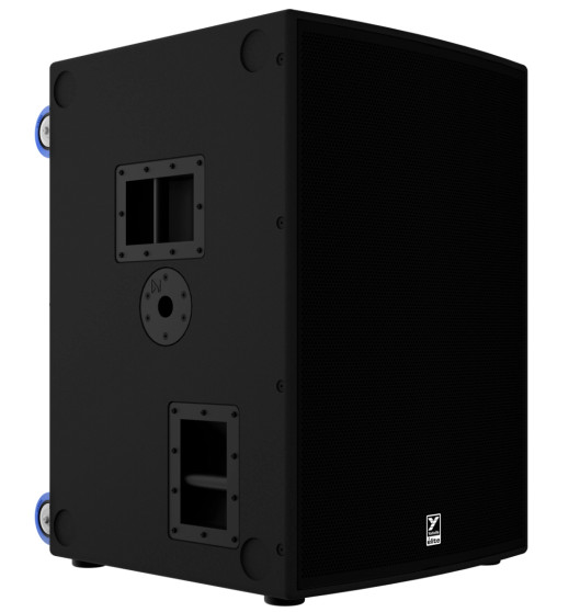 Yorkville Elite EL18S Powered Subwoofer — 18-inch powered subwoofer with 3,200W peak power, tight 35 Hz bass response, and rugged birch plywood enclosure for professional live sound systems.